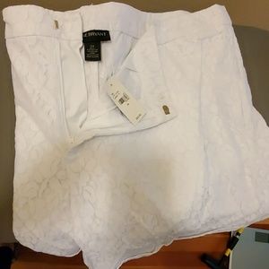 NWT white floral lace shorts